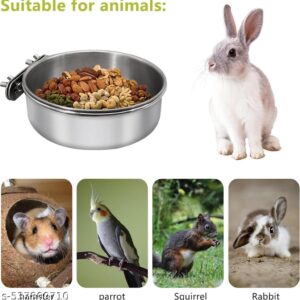 Home bird food bowl – clip on stainless steel bowl for cages